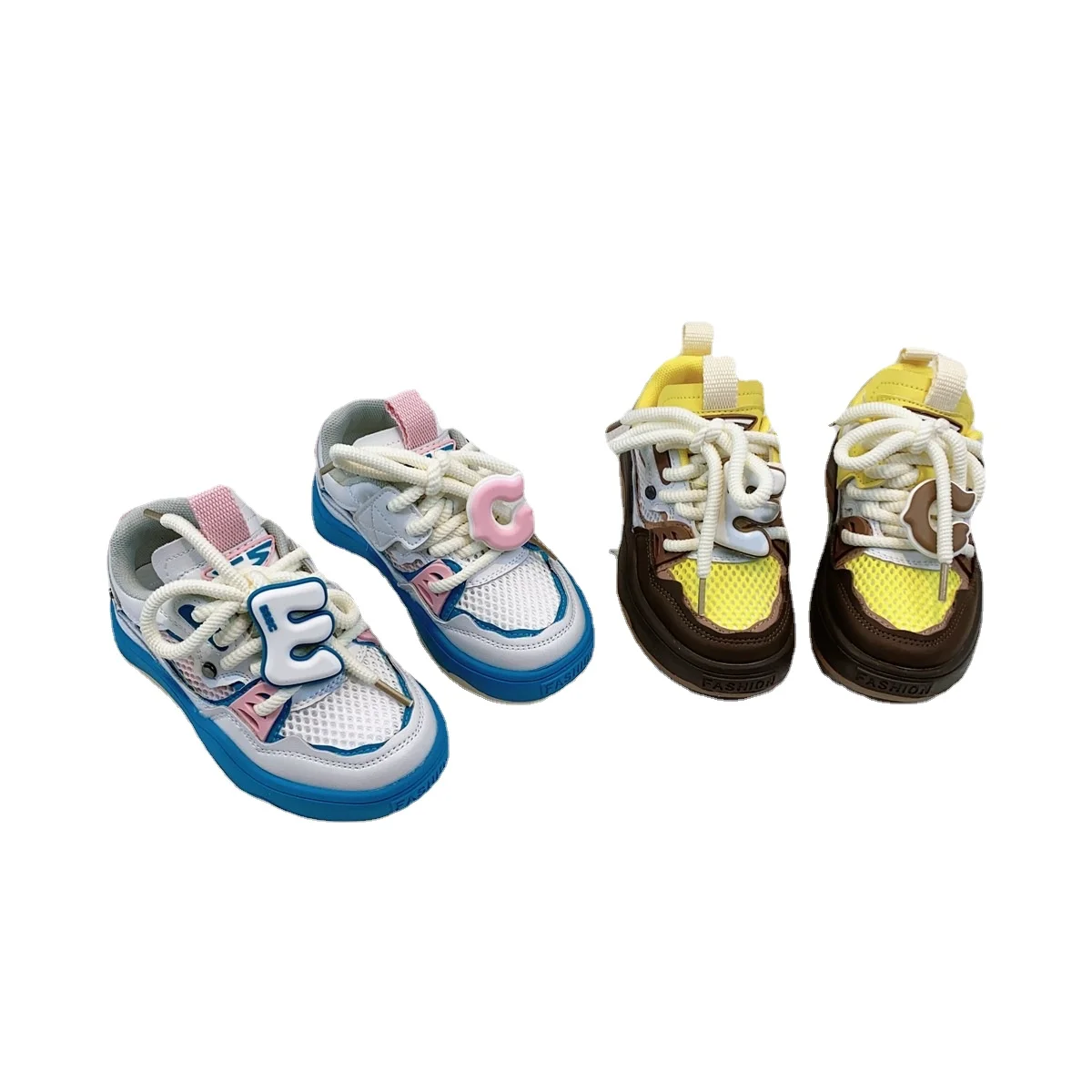 

Kids School Sport Shoes Running Shoes Fashion Big Boy Girls Casual Sneakers Blue Brown Breathable