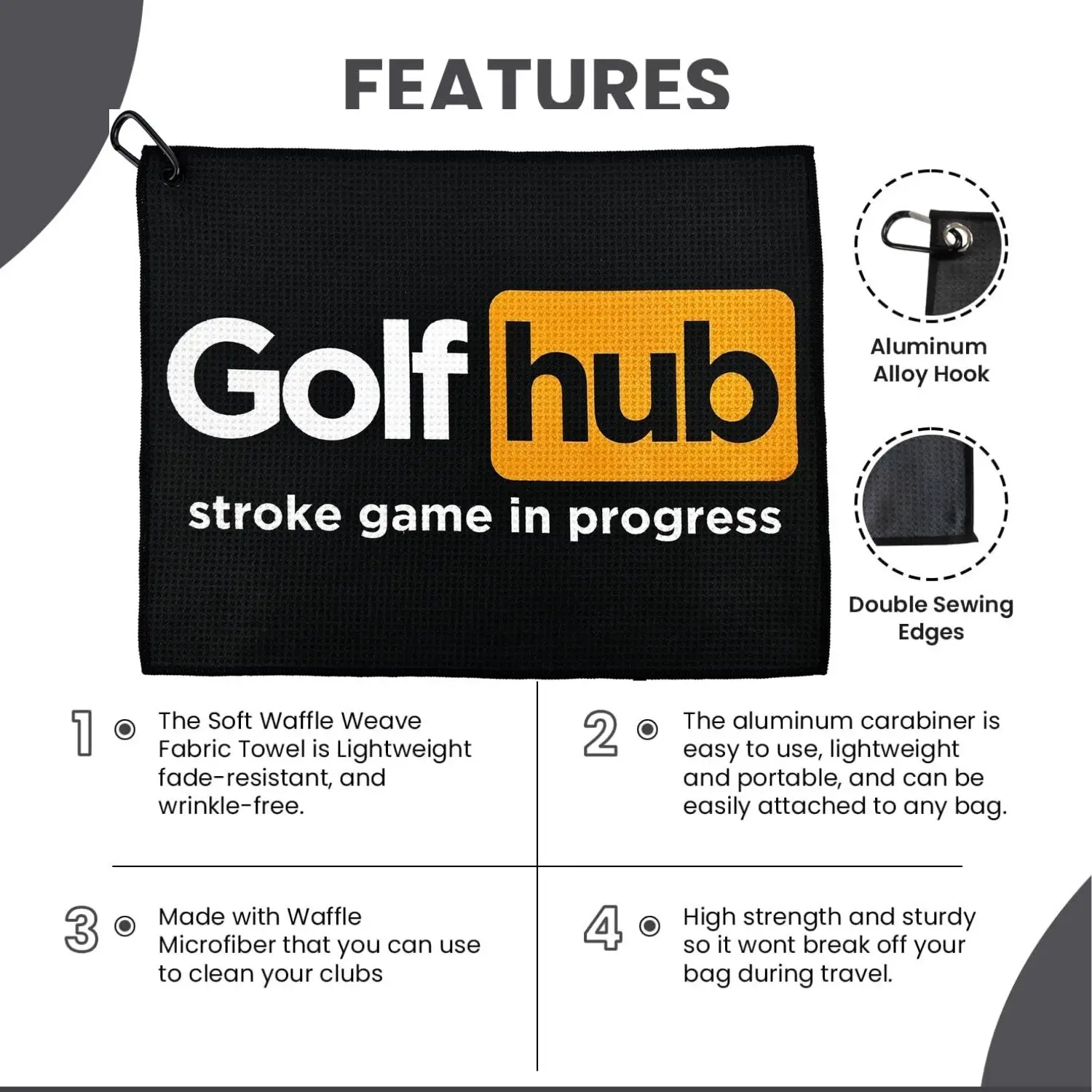 Funny Microfiber Premium Golf Towel Printed For Bags For Men&Women Great Accessories Men Golfers golf towel