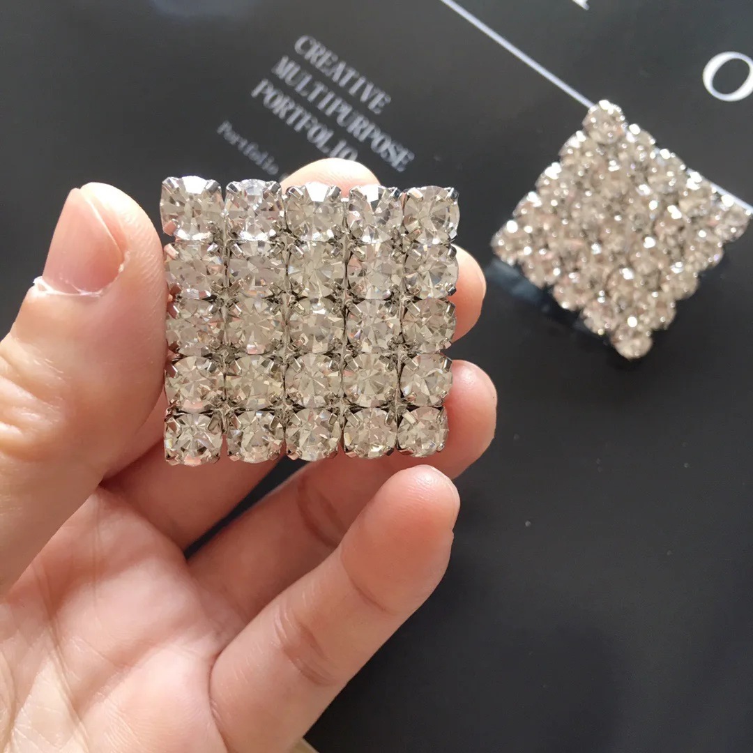 Earring Personality Light Luxury Retro Square Earclip For Women Aretes De Mujer Pendientes Boucle D’Oreille Orecchini Clip De Or