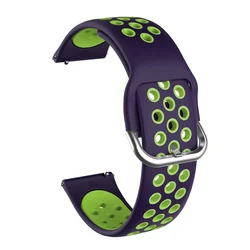 Colorful Sport Silicone Strap - 22mm Premium Wristband Replacement - KOSPET TANK M2 M3 (Purple green)