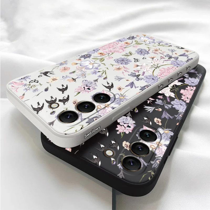 Elegant Wilted Flower Silicone Phone Case Cover