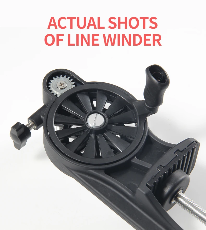HAUT TON 1 Stück Einfach zu bedienender tragbarer Angelschnurwickler Mühelos zum Spinnen und Werfen von Rollen Must-Have-Angelzubehör – Detail 6