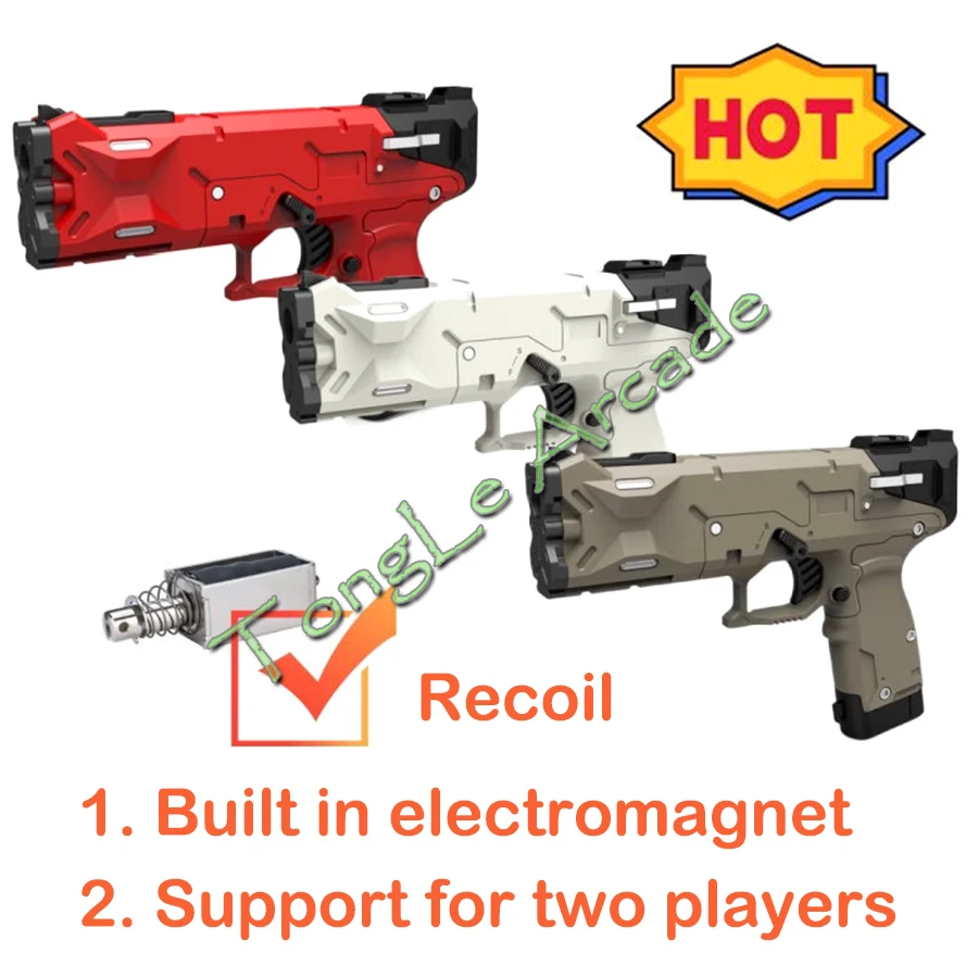 

New Flaming Phenix DIY USB Arcade Game Light Gun 4 LED Sensor Recoil Vibration for Teknoparrot PC Emulator Shooting Gamepad