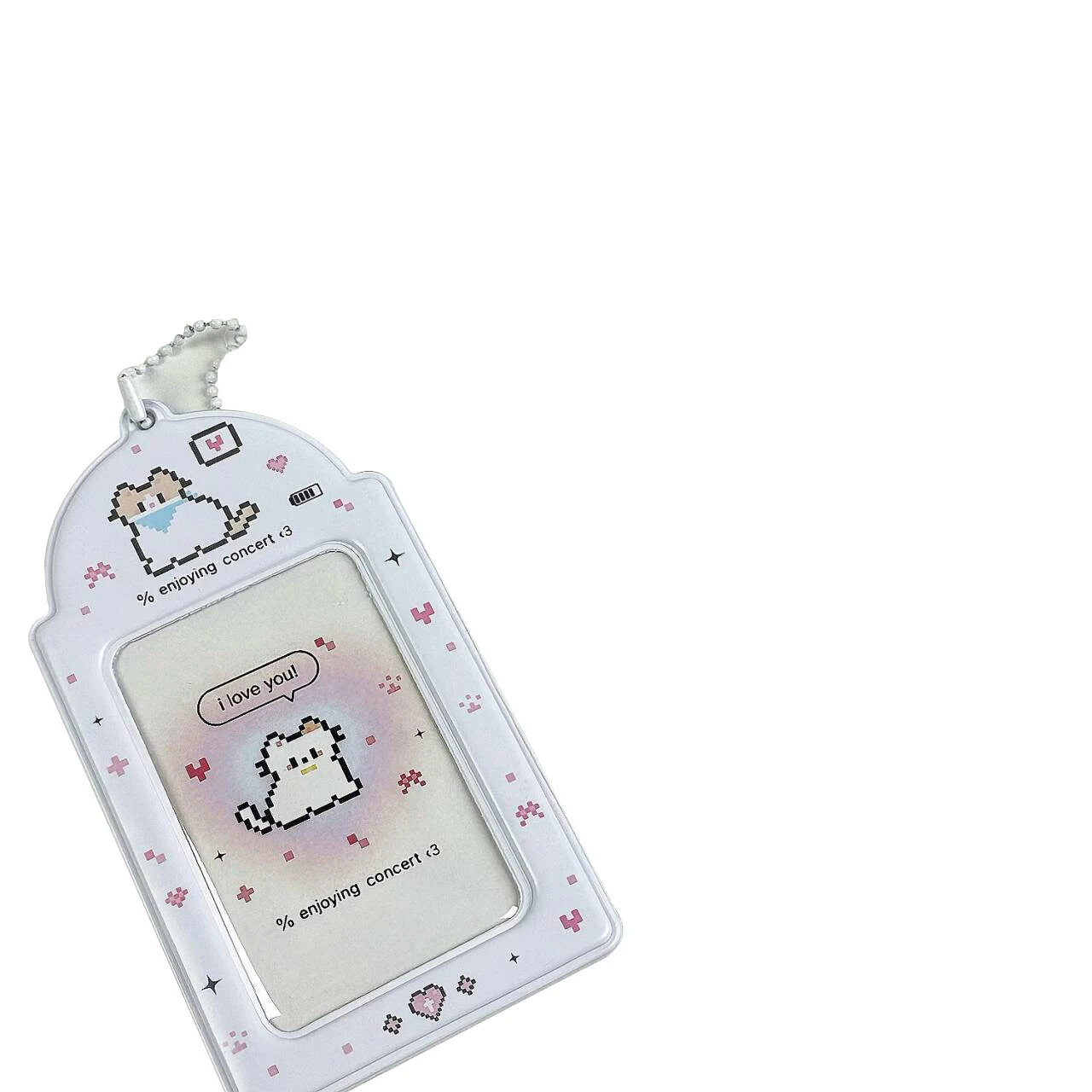 1pcs Keychain Stationery ID Card Cover Bag Pendant Card Holder Cartoon Card Protective Sleeve 6