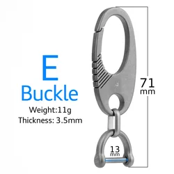 Luxury Titanium Keychain with Bottle Opener and Key Holder for Men - Creative Gift Idea (E - Buckle)