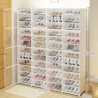 Large Shoe Cabinet Rack Waterproof Dust proof Shoes Stand Multi-layer Storage Organizer Free Standing Space 1