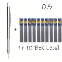 All Metal Mechanical Pencils 0.3, 0.5, 0.7, 0.9, 1.3 2.0Mm Lead Refills Art, Writing, Sketching Retractable Design 4