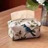 Nordic Cotton Linen Cloth Art Tissue Box Holder Car Tissue Holder Desk Table Napkin Holder Home Decor Handkerchief Box Gift 2