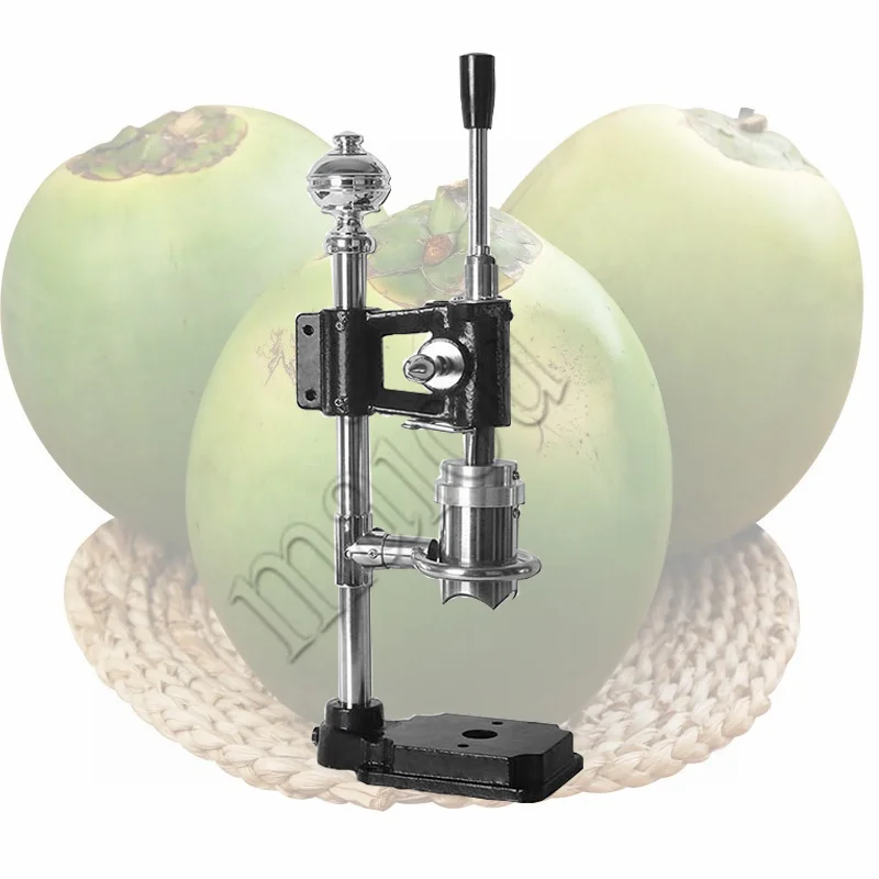 

Commercial Lever Style Openers Hand Press Green Coconut Opening Holing Machine