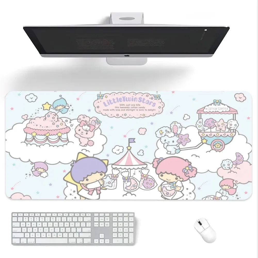 MINISO Sanrio Little Twin Stars Mouse Pad Computer Laptop Gaming Office Wrist Guard Non Slip Keyboard Pad 4