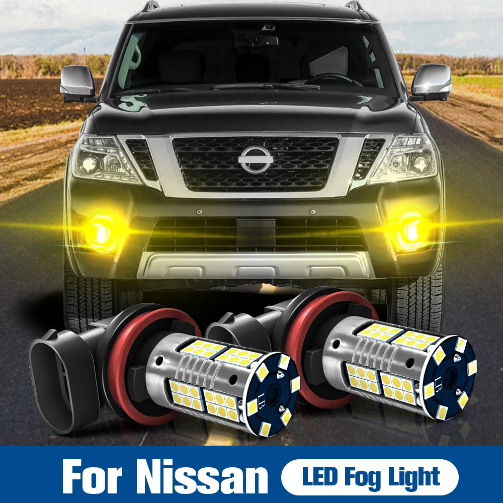 2x светодиодный ные Противотуманные фары H8 H11 H16 Canbus для Nissan Navara NP300 D40 D23 Pathfinder R51 R52