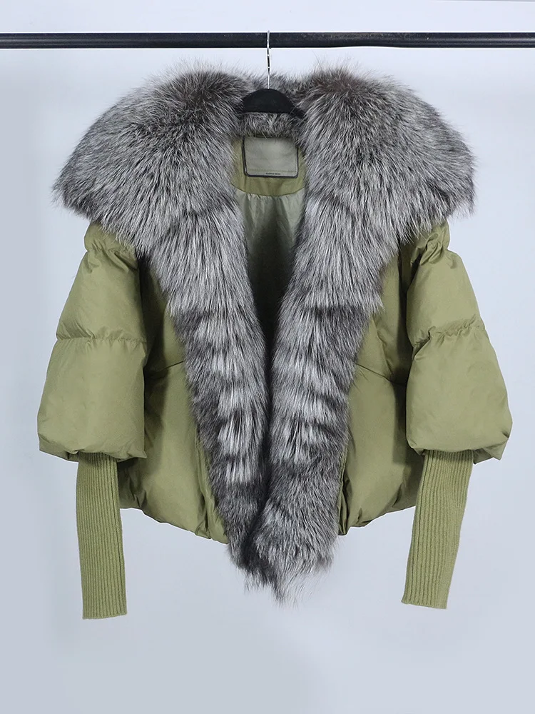 The New Fashion Style Raccoon Black Fox Genuine Fur For Women Coat Popular Winter Keep Warm Slim Fitting Various Colour Coat