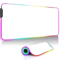 White And Black LED Mousepad RGB Gaming Mouse Pad Game Accessorie Backlit Desk Mat Computer Keyboard Mice Mat XXL Large Mausepad
