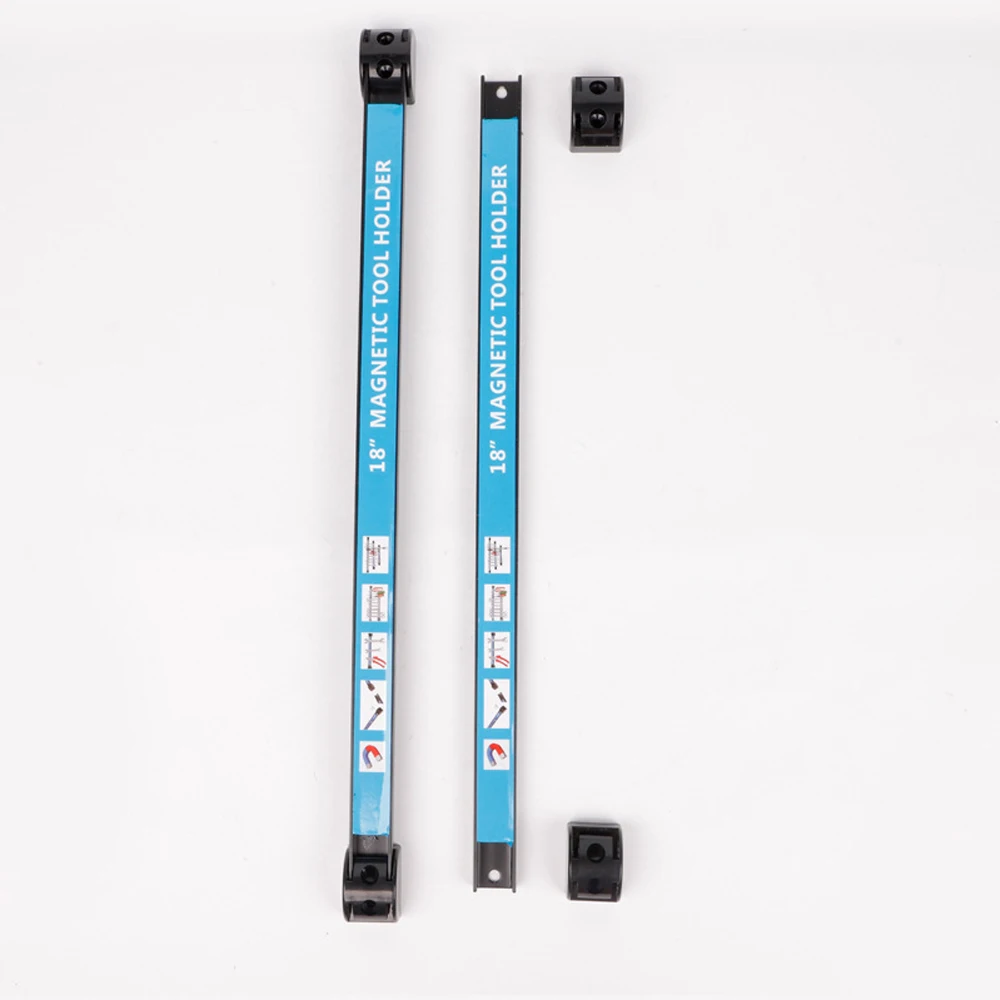 1PC,8 12 18 강력한 자기 도구 막대 주최자 차고 워크샵 하드웨어 보관 마그네틱 스트립 사각형 자기 도구 막대