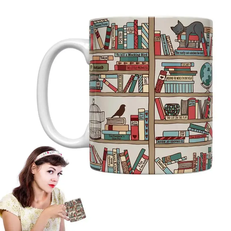 

Travel Coffee Cup Coffee Travel Mug Ceramic Mug Librarian Bookworm Mugs Coffee Cup Funny Drinking Cup Tea Mug Book Lover