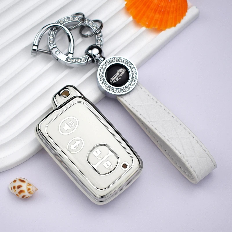 Car Key Case 2 3 4 Button Car Key Case for Toyota Prius 30 Alpha Aqua Land Cruiser Auris for Lexus LC 200 Key Cover Holder Remote 2012-2014