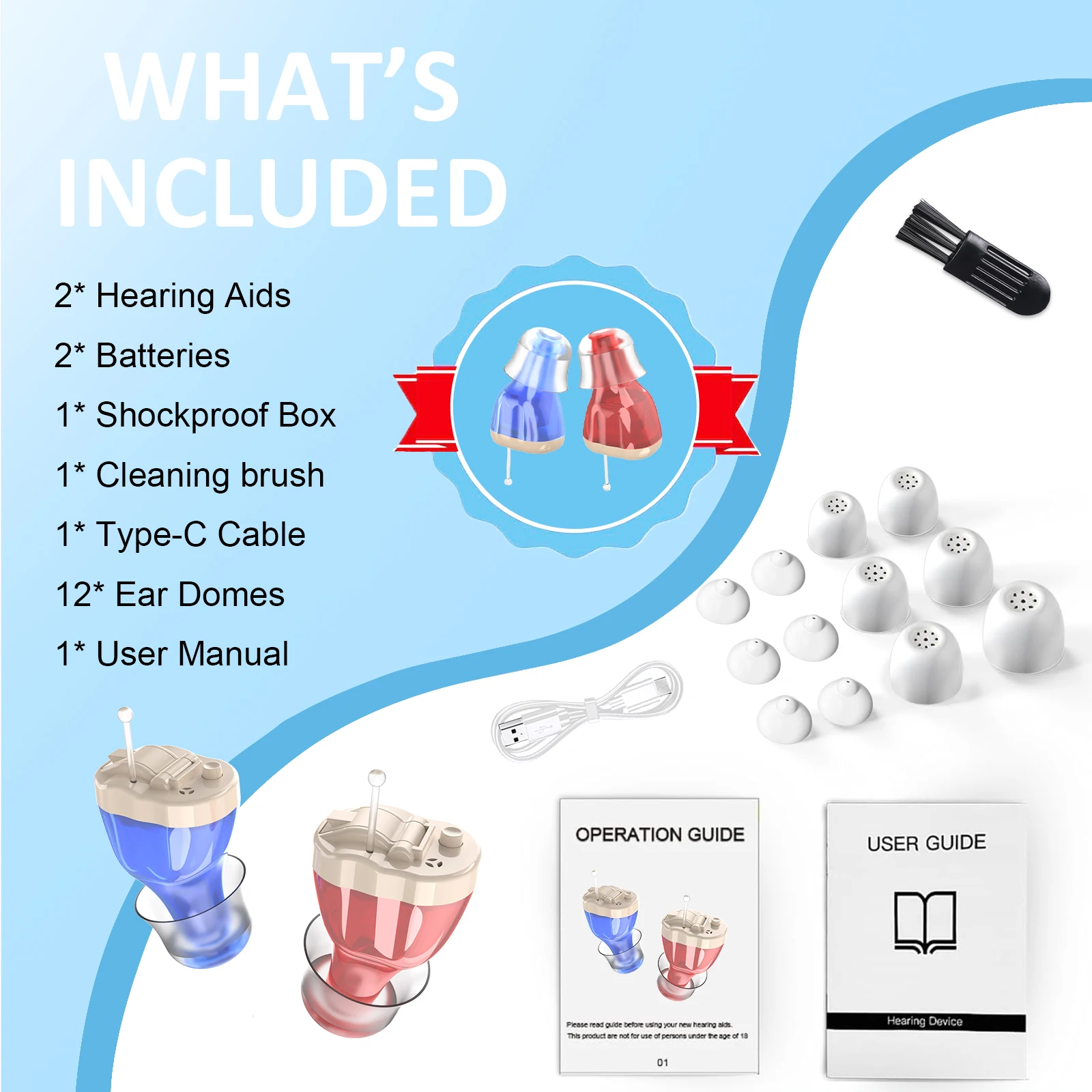 CIC Invisible Digital Hearing Aid Clear Powerful Mini Wireless Hearing Aid for Elderly Deafness hearing aid