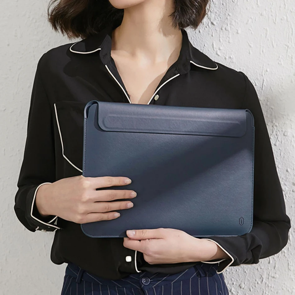 Wiwu-case Sleeve Laptop para Macbook Air 13 m2 Case Notebook de Couro A2681ultra-thin Macbook Pro 16 14 Bolsa do Portátil Impermeável - Imagem 3