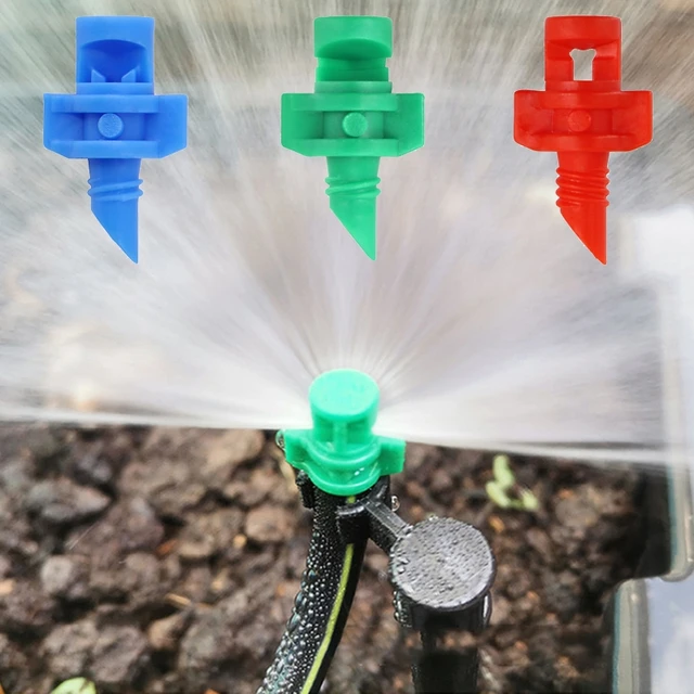 50pcs 90/180/360° Angle Simple Refraction Sprinkler Nozzle Head Garden Greenhouse Flower Tree Irrigation Misting Nozzle
