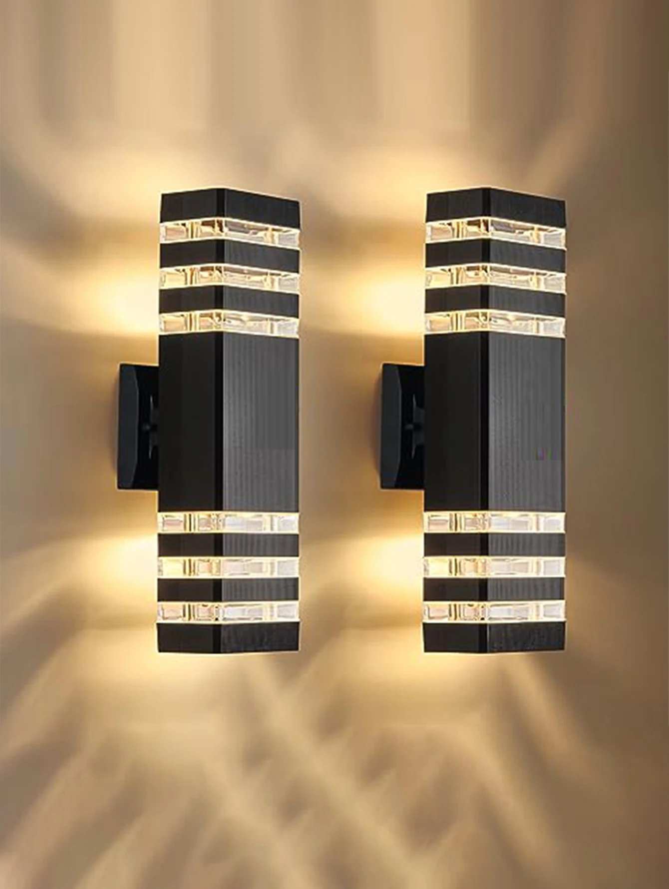 ไฟ LED ติดผนังกันน้ำกลางแจ้งพร้อมอุปกรณ์ตรวจจับ ตกแต่งซ็อกเก็ตบันไดภายนอก GU10 ฐาน AC85V-265V ไฟติดผนัง 1