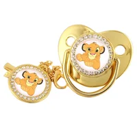 Disney Simba Baby Pacifier with Chain Clip BPA Free Bling Dummy Soother Chupeta 1