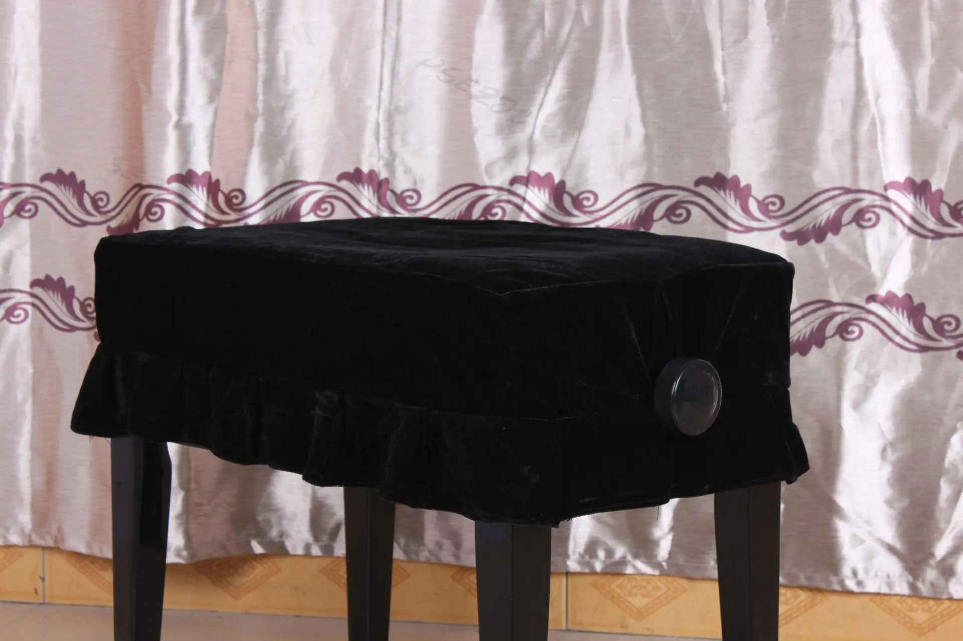 Description Picture 6 of itemInstrument Piano Single Bench Cover Gold Velvet Dust Cover Washable Multiple Colors To Choose From