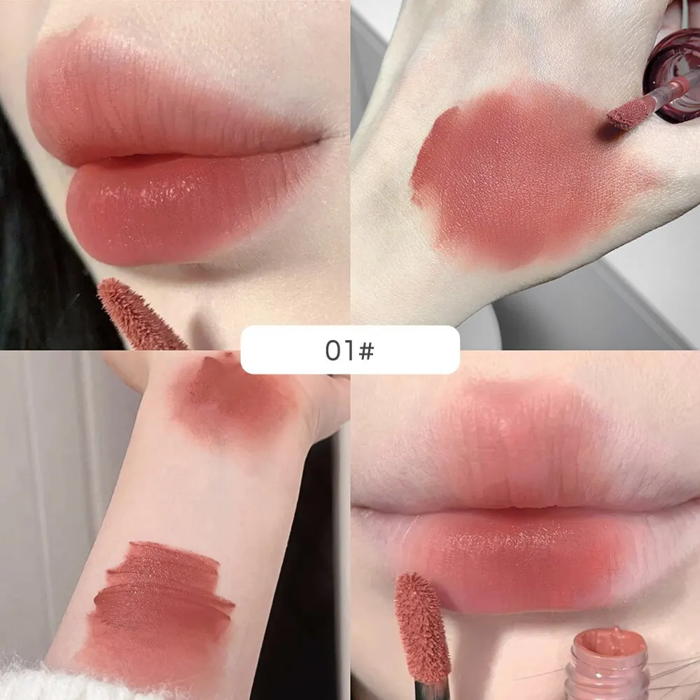 Artistic Soft Mist Mousse Lip Glaze Velvet Matte Lipstick Holding Makeup Not Easy to Sticky Cosmetics Lipstick 5