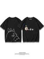 Miyazaki Anime Dust Fairy 100% cotton short-sleeved T-shirt Summer men's and women's CuHK children totoro clothes 2