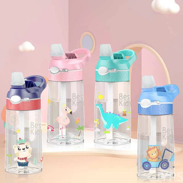 Pig Kawaii Water Bottle With Straw And Strap Cute Water Bottles Kids  Portable Leakproof Bpa-free Drinking Cups Sports Camping - Water Bottles -  AliExpress