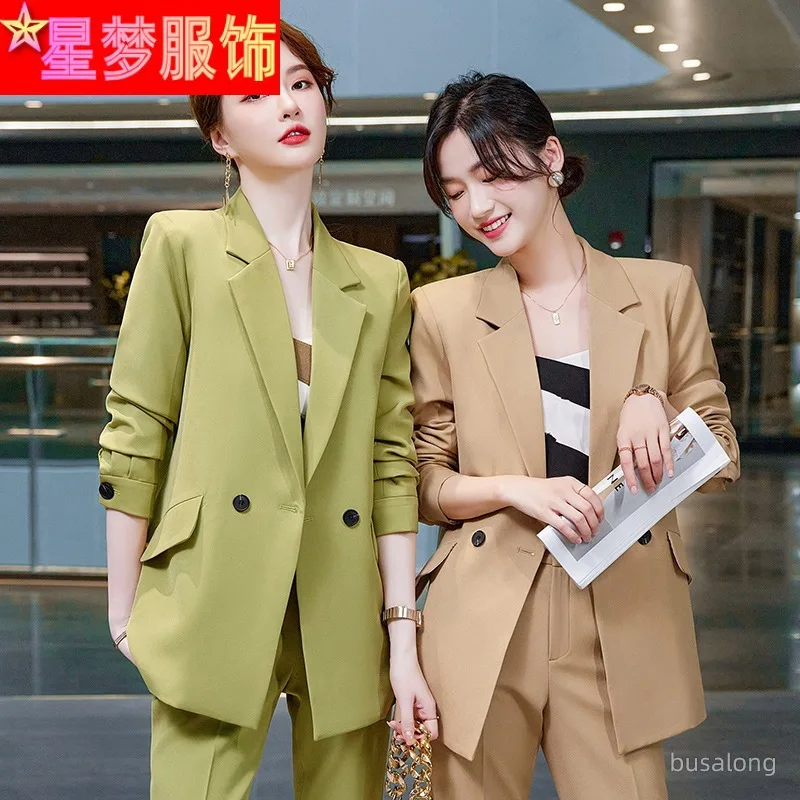 

2022 Autumn New Women's Long Sleeve Business Wear Business Suit Suit Interview Sales Work Clothes Fashion Suit