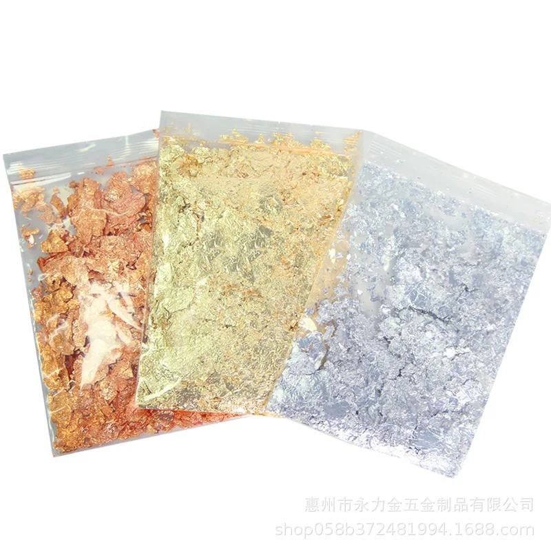 Genuine Gold Leaf Schabin Flakes 2G 24K Gold Stampi Decorativi Per Cioccolato Decoratori Piatti Chef Art Cake Decorating Tools