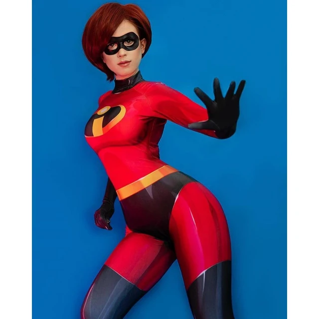 Halloween Elastigirl Cosplay Costume The Incredibles 2 Superhero