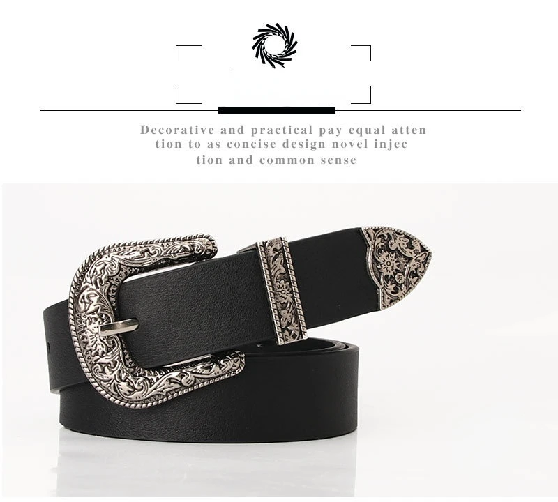 Neue Schnitzen Pu Pin Schnalle Gürtel Frauen Mode Schwarz Silber Schnalle Dünne Gürtel Weibliche Jeans Kleid Bund Marke Design_voghion.com