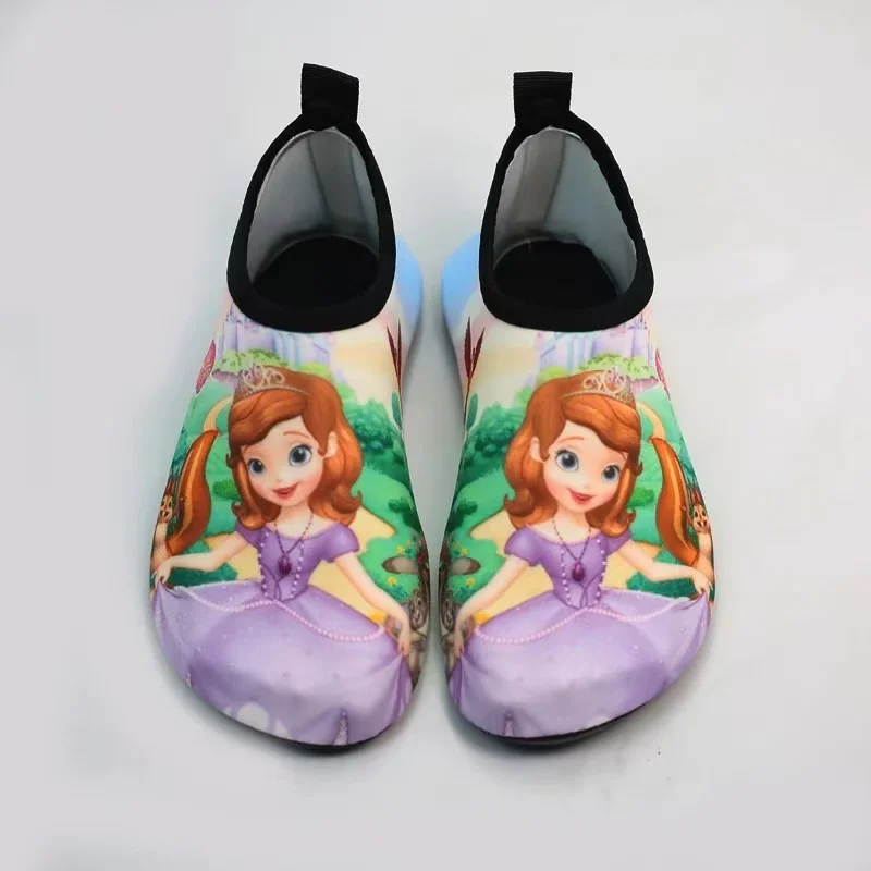 Summer Baby Boy Girl Beach Wading Shoes Cartoon Minnie Spiderman Avenger Cars Antiskid Sneaker Children Kid Sock Swimming Sandal 6