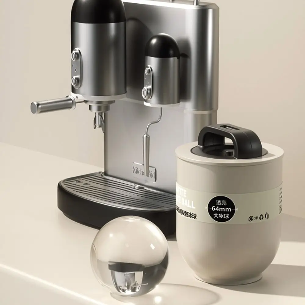 Easy Demoulding Large Size Clear Whiskey Ice Ball Mold Food Grade 64mm Ice Ball Maker Silicone Ball Ice Tray Summer