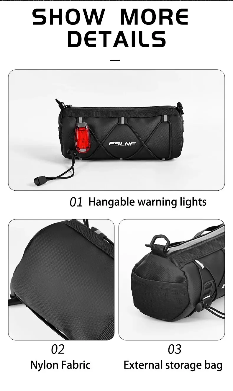 Wasserdichte Straße Fahrrad Lenker Tasche Multifunktionale MTB Vorne Rohr Tasche Tragbare Rahmen Pannier Outdoor Schulter Tasche – Detail 11