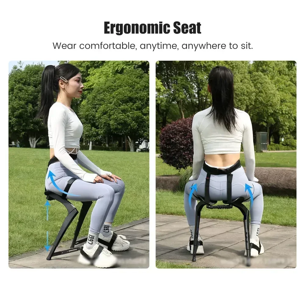 Portable Leg Ergonomics Lightweight Seat Chairless Chair Wearable Fishing Tool Standing Worker's Carriable Bench Foldable Stools