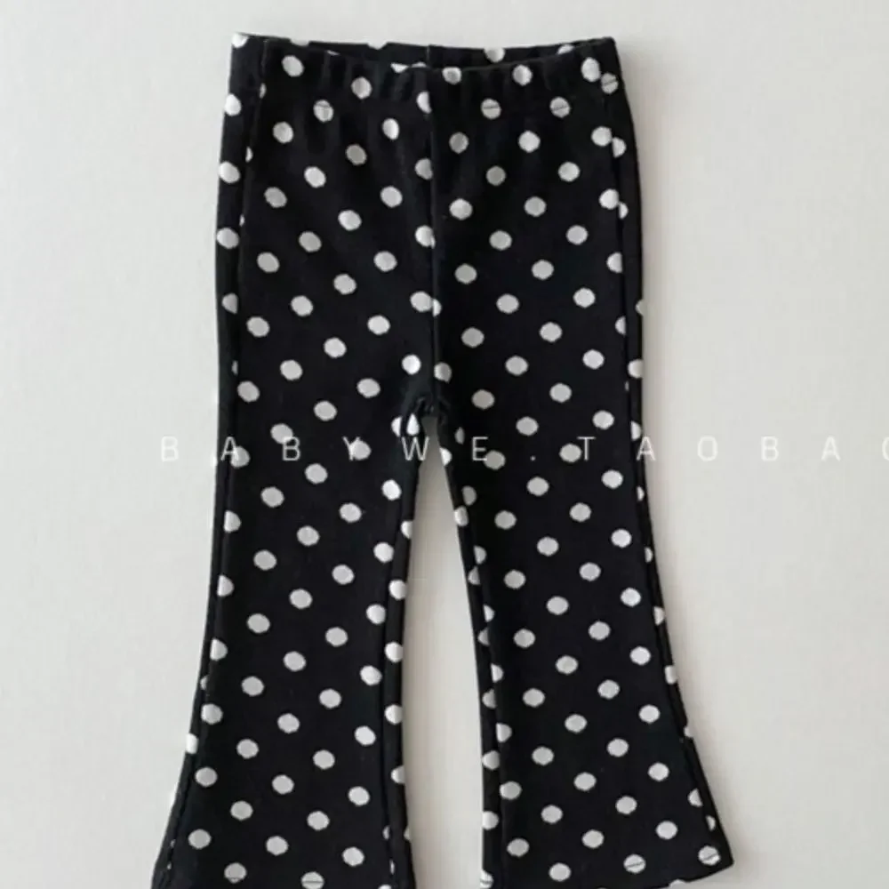 Girls pants kids pants girls trousers Clothing for Girls Pants Long Print Fashion Vintage Pretty Bell Bottoms Casual Lattice Leopard Print Loose