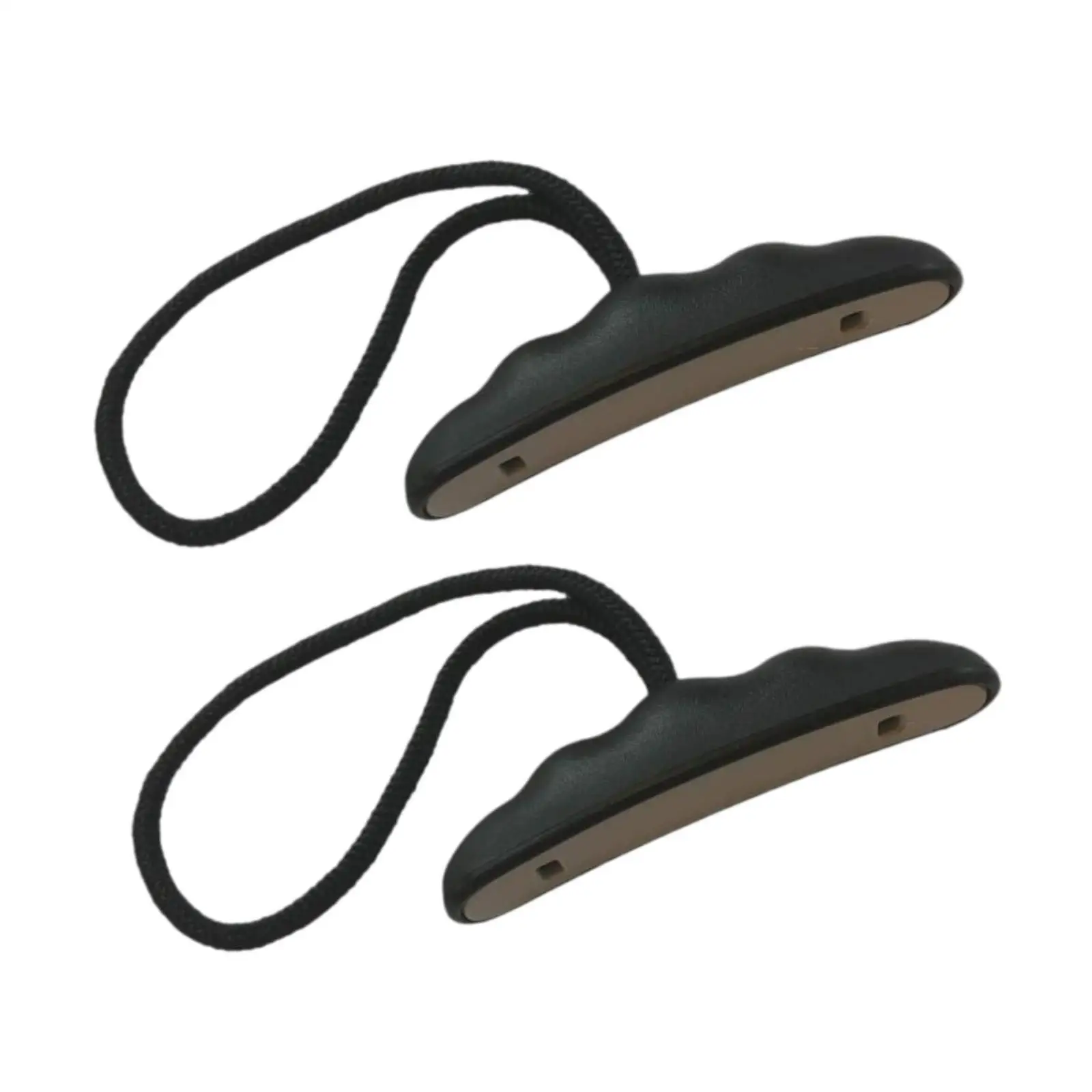 2 Pieces Kayak Handles Toggle Boat Rope Handles Lightweight Sleek Universal with Cord for Rowing Accessories Surfing Kayaking