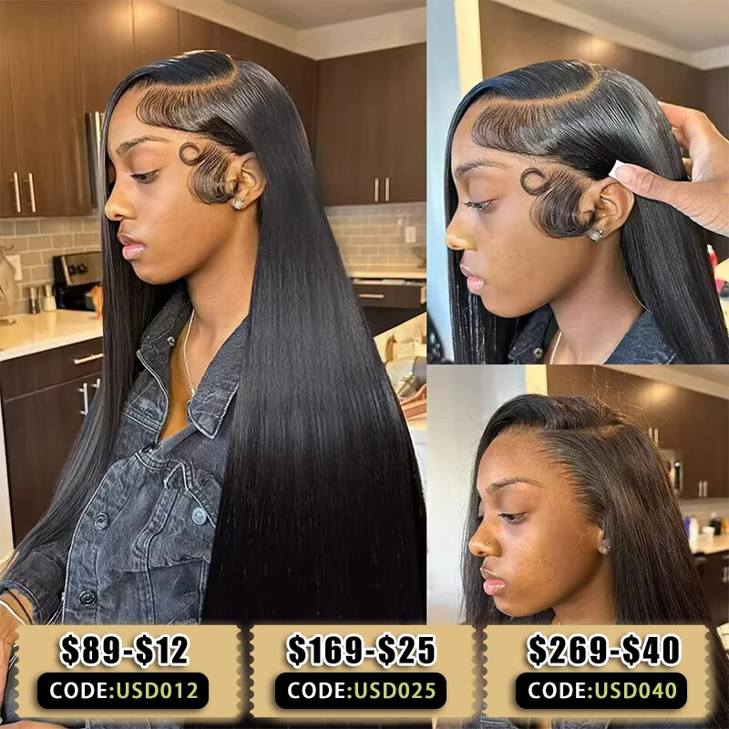 100% Malaysia Human Hair 13x6 Bone Straight Lace Front Human Hair Wigs 30 Inch 13x4 Lace Frontal Wig for Women Pre Plucked human hair wig