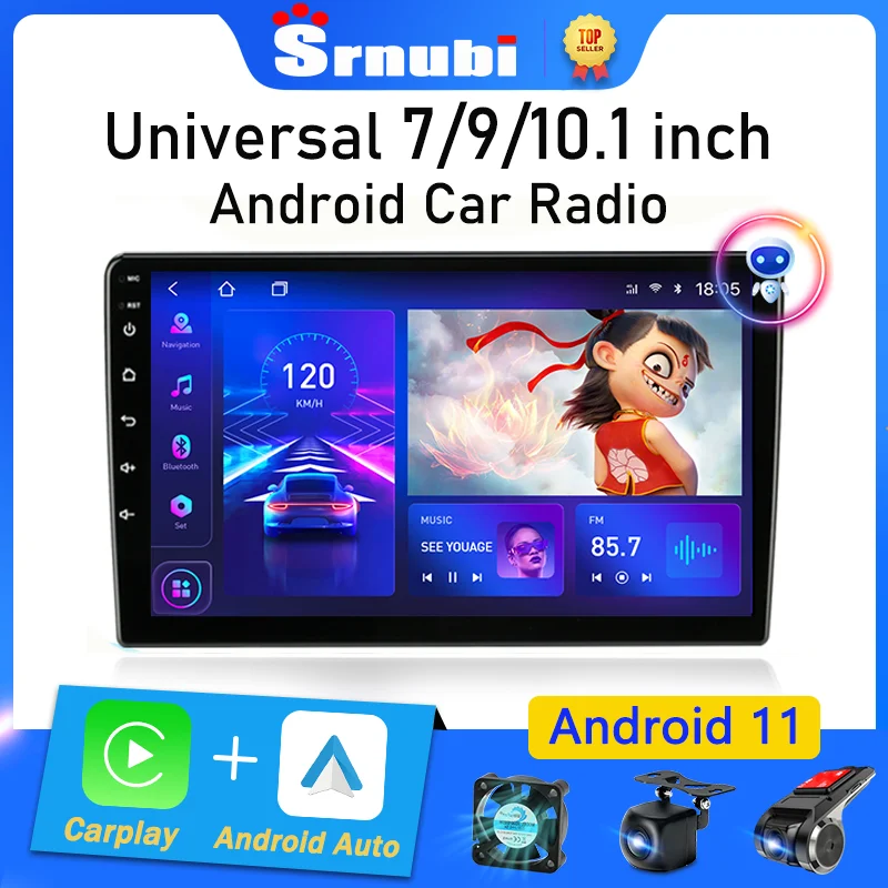 Srnubi 2 Din Android 10 Car Radio Multimedia Video Player Navigation