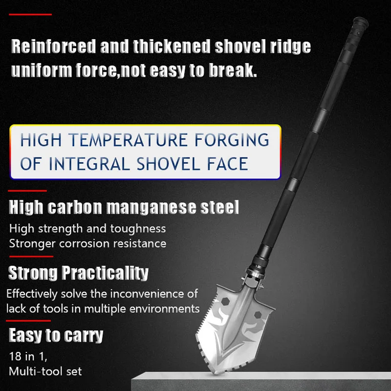 Survival Axe Shovel Car Equipment Tactical Shovel Multifunctional Tool Folding Tools Garden Gear Camping Equipment
