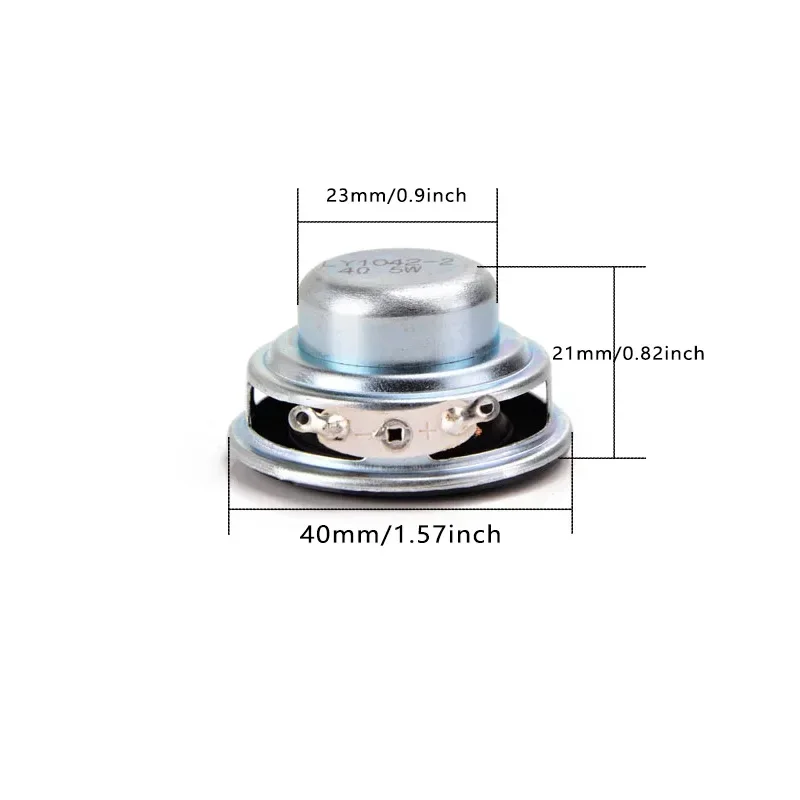 Audio Portable Speakers 40MM 4 Ohm 5W 2Pcs/lot 1.5 Inch 16 Core Small Full Range Rubber Side NdFeB Waterproof DIY