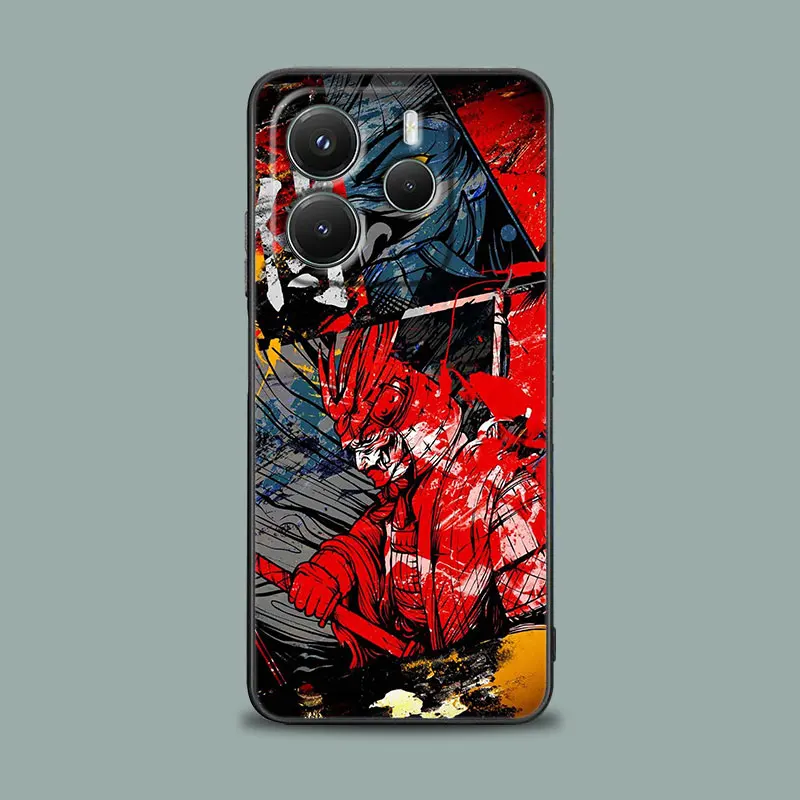 Japanese Art Samurai Ninja Soft Phone Case Cover