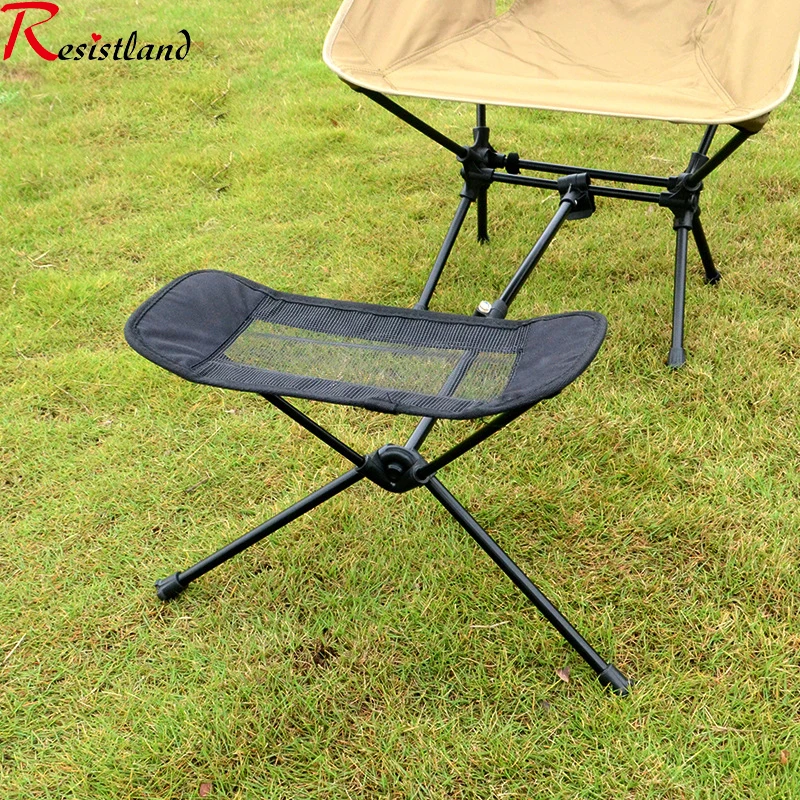 Chaise de pêche pliante en aluminium léger avec repose-pieds pour camping et plage