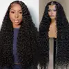Deep Wave 13x6 Hd Lace Front Human Hair Wig 40 Inch 200 Density Water Wave 13x4 Frontal Wig Hd Lace Women Curly Wigs Human Hair 1