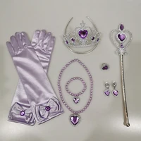 Girls Cosplay Elsa Anna Princess Crown Magic Wand Costume Headband Party Rhinestone Hair Bands For Kids Hairband Gifts Toys 2