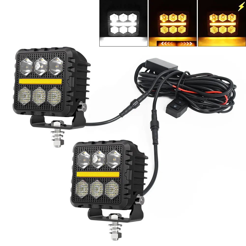 3Inch Work Fog Light Long Range Auxiliary Auto Fog Light Led Light Bar for Moto