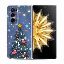 Christmas Cute Clear Hard Plastic Back Cover - Cartoon Design for VER - AN10 (Black Green)