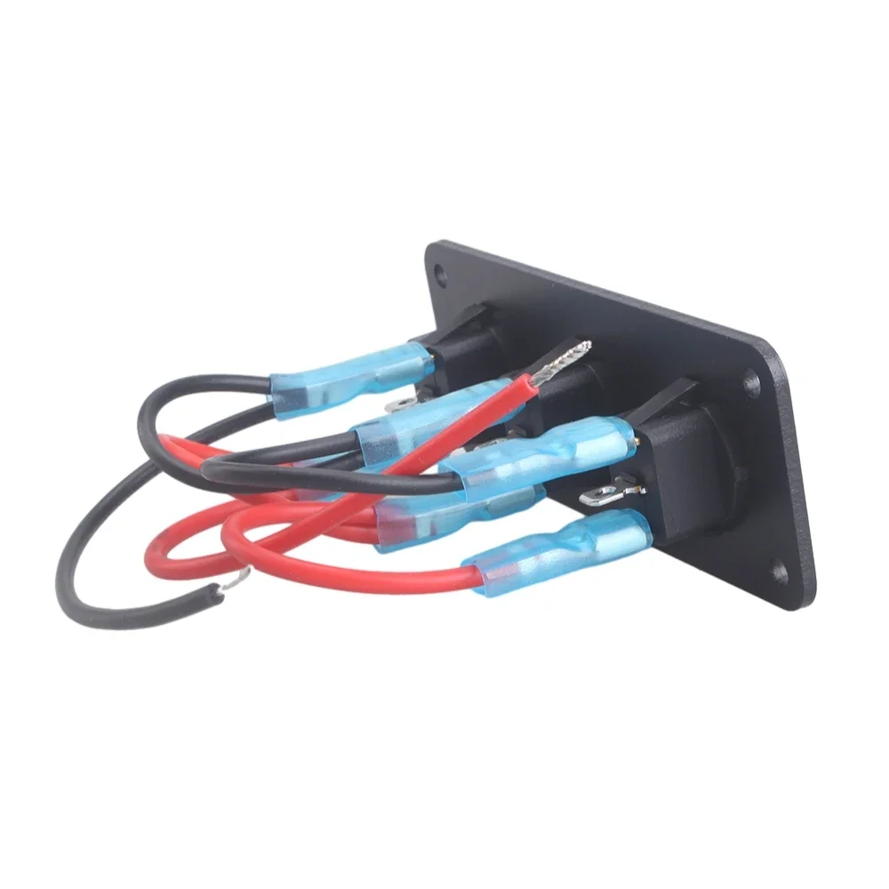 Door window control switch panel 12V 1-5 Gang Universal Toggle Switch Panel USB Car Boat Marine RV Truck Rocker Switch